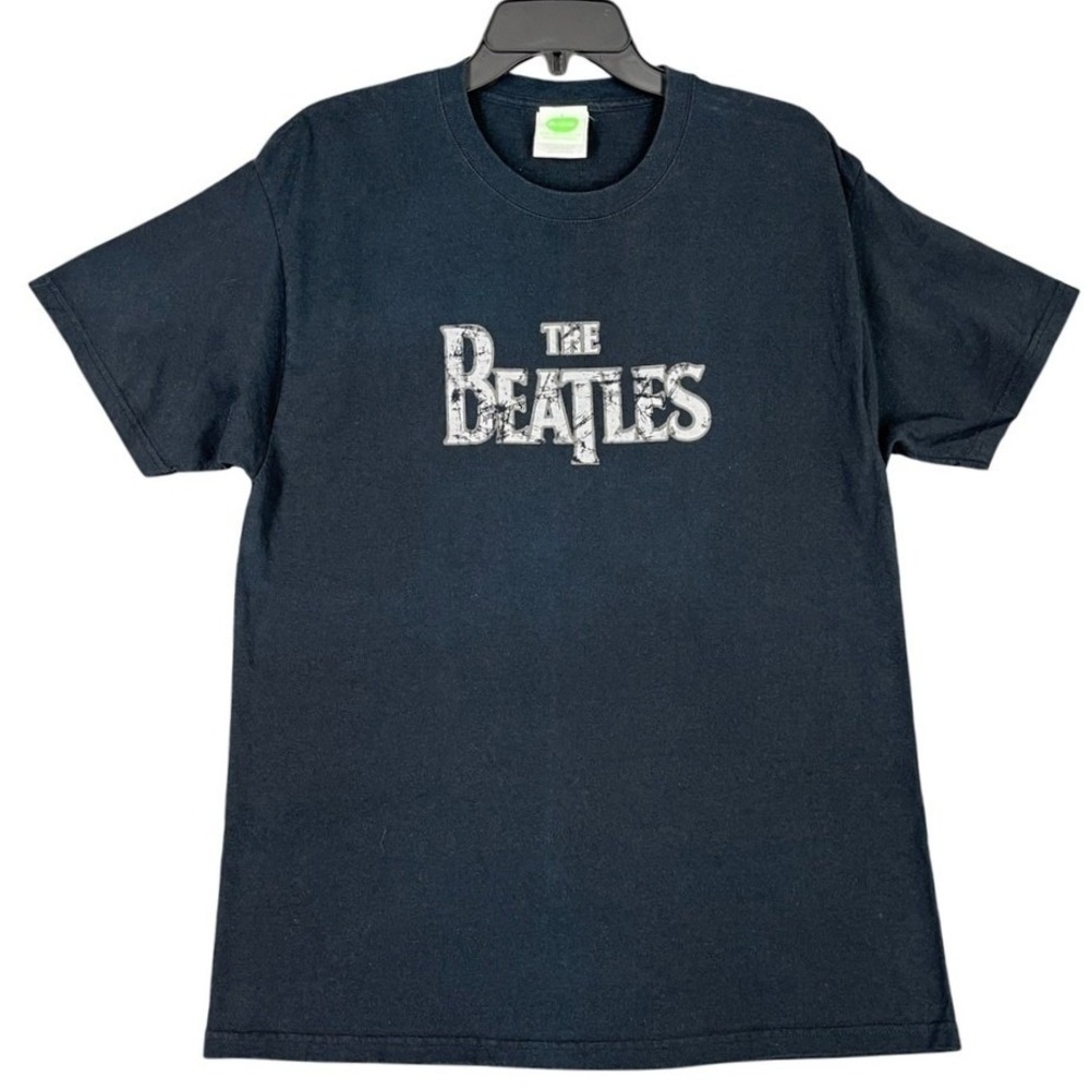 The Beatles Graphic Shirt Mens L Black Vintage Band Rockcore Y2K Indie Sleaze‎